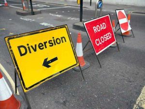 Falomo road diversion signals