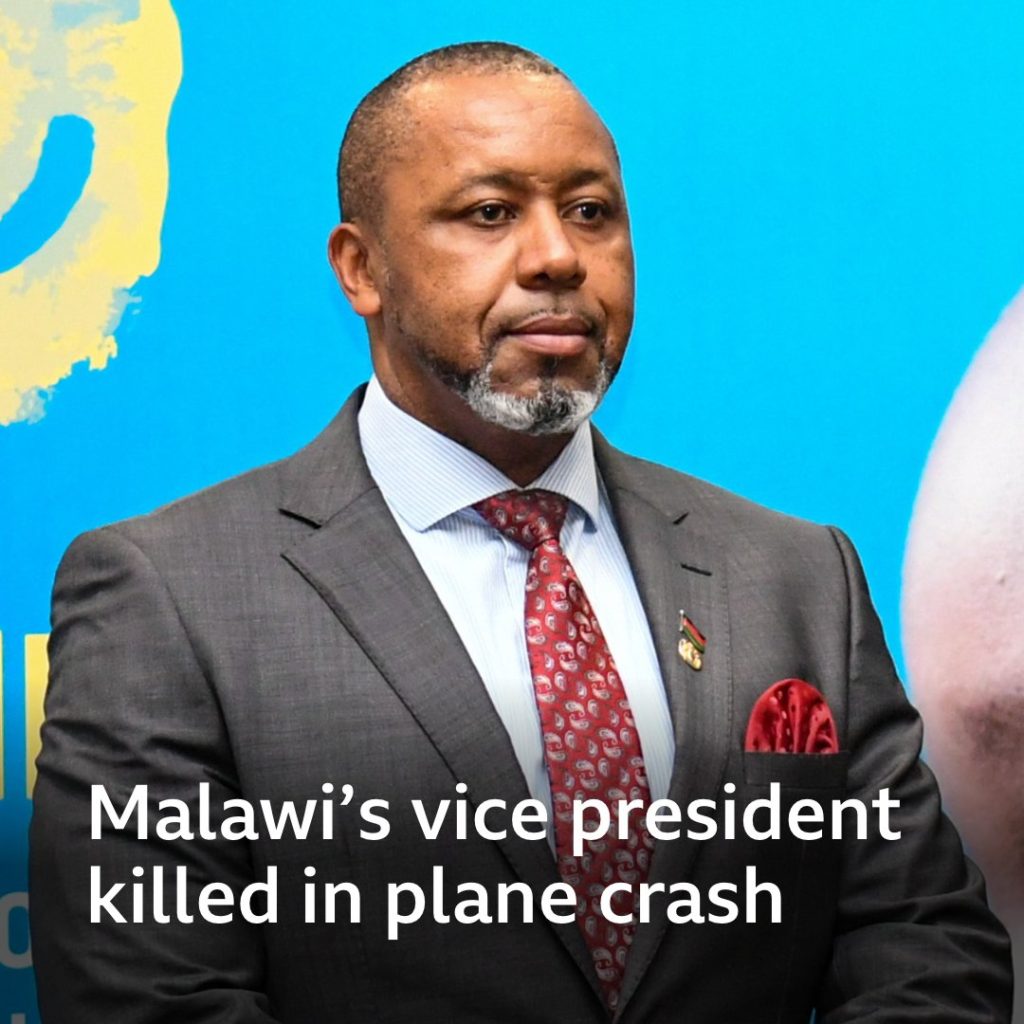 A missing plane carrying Malawi's vice President is found with no survivors