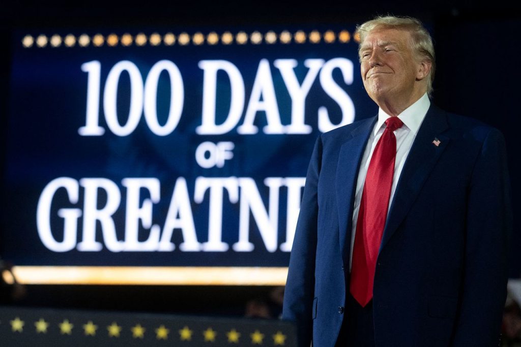 Trump Defends Record at 100-Day Milestone